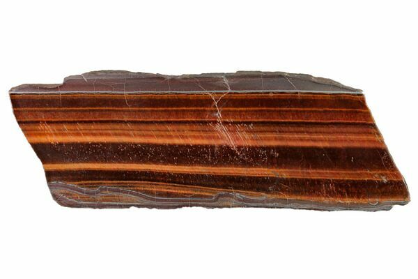 A slab of red tiger's eye from South Africa